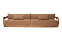 Hermosa Teak Outdoor Deluxe Sofa. Sunbrella Cushion