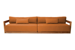 Hermosa Teak Outdoor Deluxe Sofa. Sunbrella Cushion