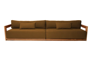 Hermosa Teak Outdoor Deluxe Sofa. Sunbrella Cushion