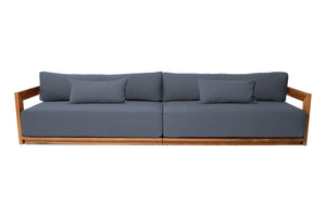 Hermosa Teak Outdoor Deluxe Sofa. Sunbrella Cushion