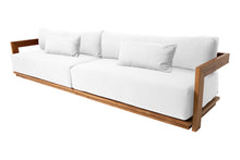 Hermosa Teak Outdoor Deluxe Sofa. Sunbrella Cushion