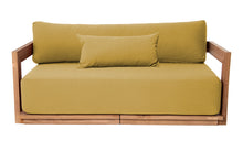 Hermosa Teak Outdoor Loveseat. Sunbrella Cushion