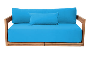 Hermosa Teak Outdoor Loveseat. Sunbrella Cushion