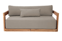 Hermosa Teak Outdoor Loveseat. Sunbrella Cushion