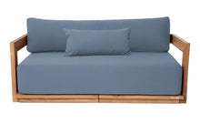 Hermosa Teak Outdoor Loveseat. Sunbrella Cushion