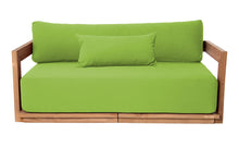 Hermosa Teak Outdoor Loveseat. Sunbrella Cushion