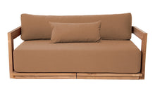 Hermosa Teak Outdoor Loveseat. Sunbrella Cushion