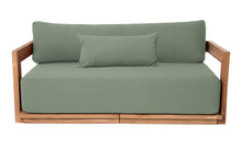 Hermosa Teak Outdoor Loveseat. Sunbrella Cushion