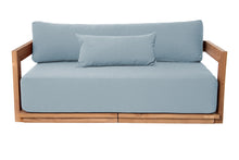 Hermosa Teak Outdoor Loveseat. Sunbrella Cushion