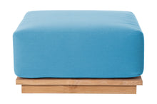 Hermosa Outdoor Teak Ottoman. Sunbrella Cushion.