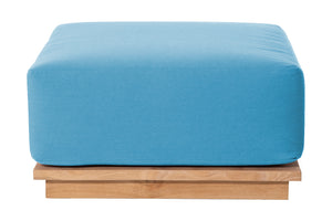 Hermosa Outdoor Teak Ottoman. Sunbrella Cushion.