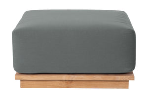 Hermosa Outdoor Teak Ottoman. Sunbrella Cushion.