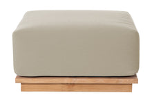 Hermosa Outdoor Teak Ottoman. Sunbrella Cushion.