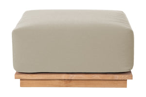 Hermosa Outdoor Teak Ottoman. Sunbrella Cushion.