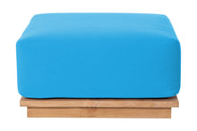 Hermosa Outdoor Teak Ottoman. Sunbrella Cushion.