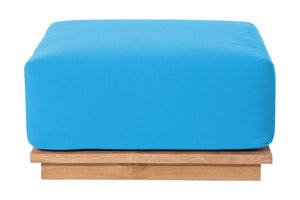Hermosa Outdoor Teak Ottoman. Sunbrella Cushion.