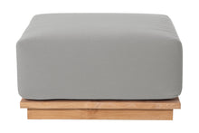 Hermosa Outdoor Teak Ottoman. Sunbrella Cushion.