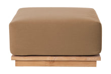 Hermosa Outdoor Teak Ottoman. Sunbrella Cushion.