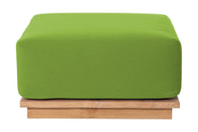 Hermosa Outdoor Teak Ottoman. Sunbrella Cushion.