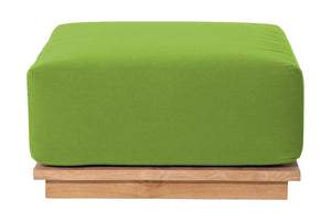 Hermosa Outdoor Teak Ottoman. Sunbrella Cushion.