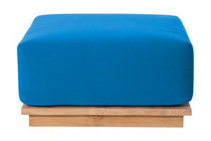 Hermosa Outdoor Teak Ottoman. Sunbrella Cushion.