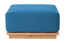 Hermosa Outdoor Teak Ottoman. Sunbrella Cushion.