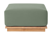 Hermosa Outdoor Teak Ottoman. Sunbrella Cushion.