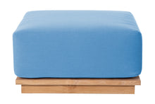 Hermosa Outdoor Teak Ottoman. Sunbrella Cushion.