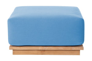 Hermosa Outdoor Teak Ottoman. Sunbrella Cushion.