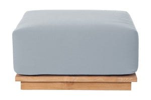 Hermosa Outdoor Teak Ottoman. Sunbrella Cushion.