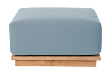 Hermosa Outdoor Teak Ottoman. Sunbrella Cushion.