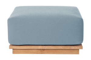 Hermosa Outdoor Teak Ottoman. Sunbrella Cushion.