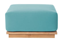 Hermosa Outdoor Teak Ottoman. Sunbrella Cushion.