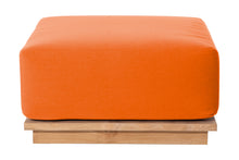 Hermosa Outdoor Teak Ottoman. Sunbrella Cushion.