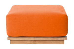 Hermosa Outdoor Teak Ottoman. Sunbrella Cushion.