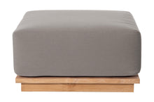 Hermosa Outdoor Teak Ottoman. Sunbrella Cushion.