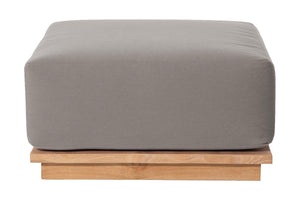 Hermosa Outdoor Teak Ottoman. Sunbrella Cushion.