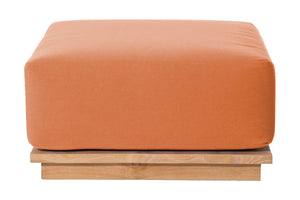 Hermosa Outdoor Teak Ottoman. Sunbrella Cushion.