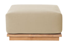 Hermosa Outdoor Teak Ottoman. Sunbrella Cushion.