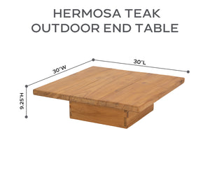Hermosa 30"x30" Teak Outdoor End Table