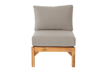 Huntington Teak Outdoor Armless Chair. Sunbrella Cushion
