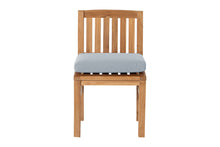 Set of 2 Huntington Teak Outdoor Armless DIning Chair. Sunbrella Cushion.