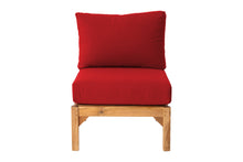 Huntington Teak Outdoor Armless Chair. Sunbrella Cushion