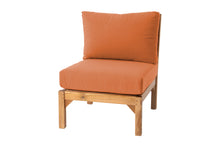 Huntington Teak Outdoor Armless Chair. Sunbrella Cushion