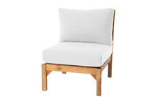 Huntington Teak Outdoor Armless Chair. Sunbrella Cushion