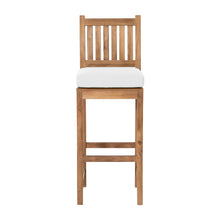 4 pc Huntington Teak Barstool Set with Rectangular Bar Table. Sunbrella Cushion.