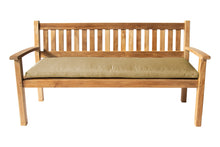 Huntington Teak Outdoor Bench. Sunbrella Cushion