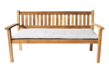 Huntington Teak Outdoor Bench. Sunbrella Cushion