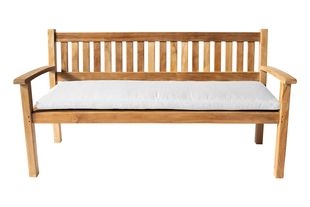 Huntington Teak Outdoor Bench. Sunbrella Cushion