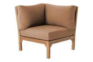 Huntington Teak Outdoor Corner Chair. Sunbrella Cushion